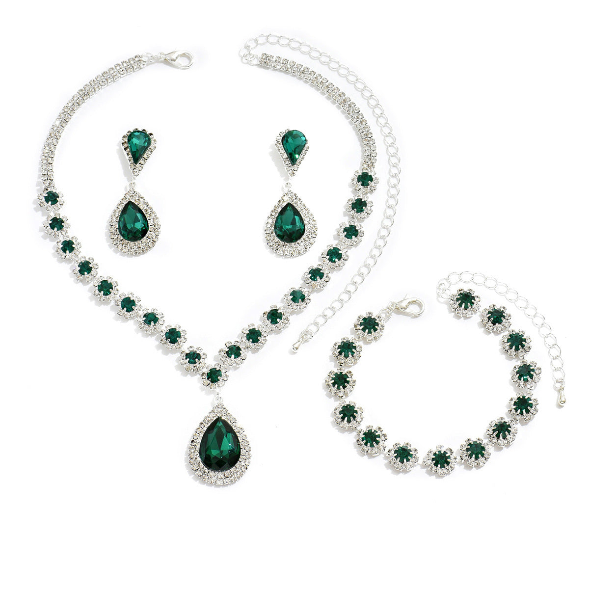 Sparkling Rhinestone Jewelry Set