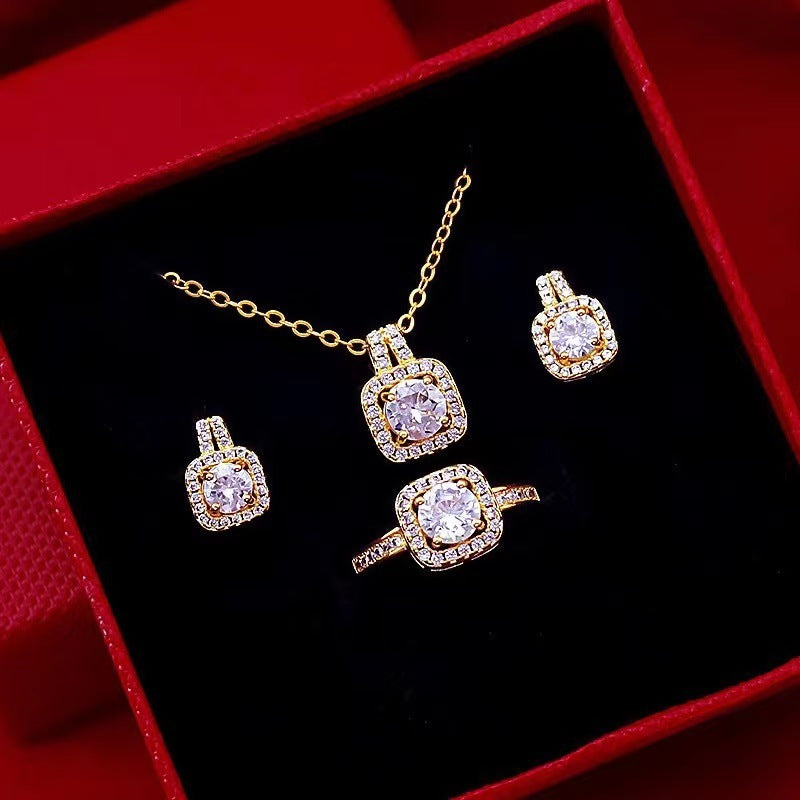 Sparkling Zirconium Jewelry Set