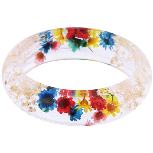 Handmade Epoxy Resin Dried Flower Bracelet