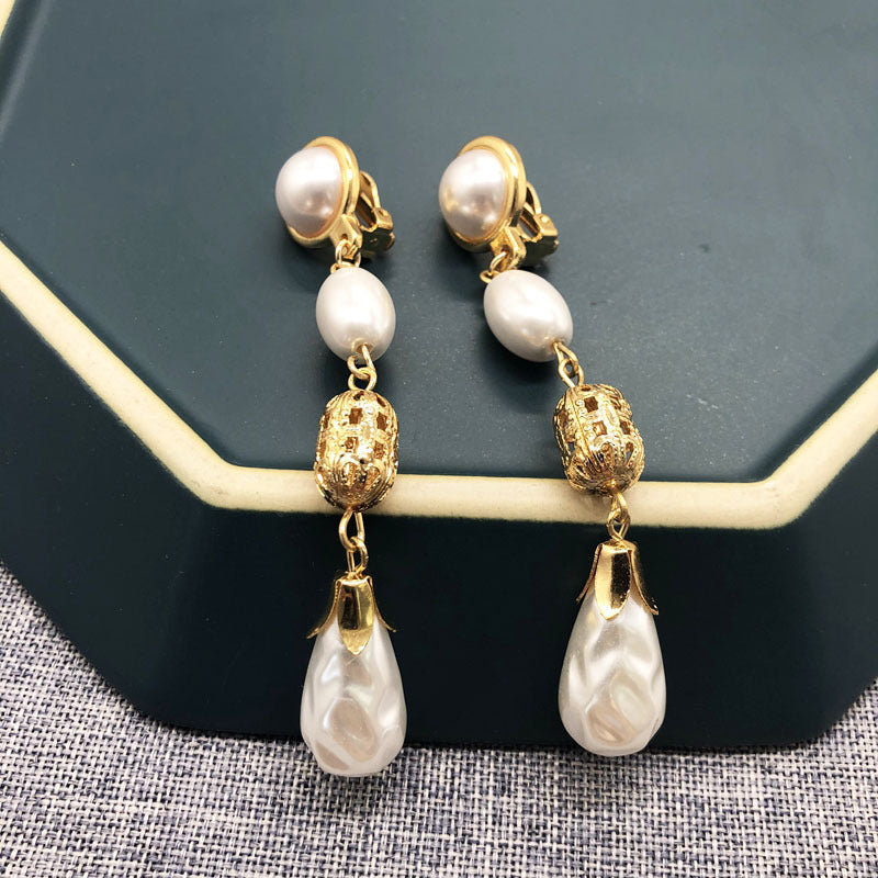 White Pearl Earrings