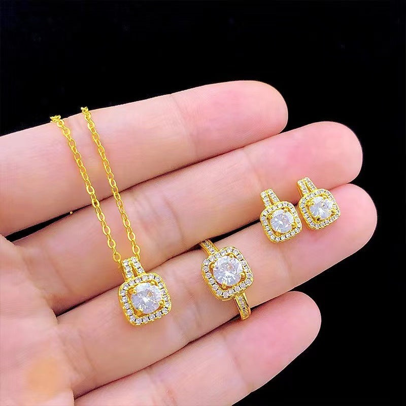 Sparkling Zirconium Jewelry Set