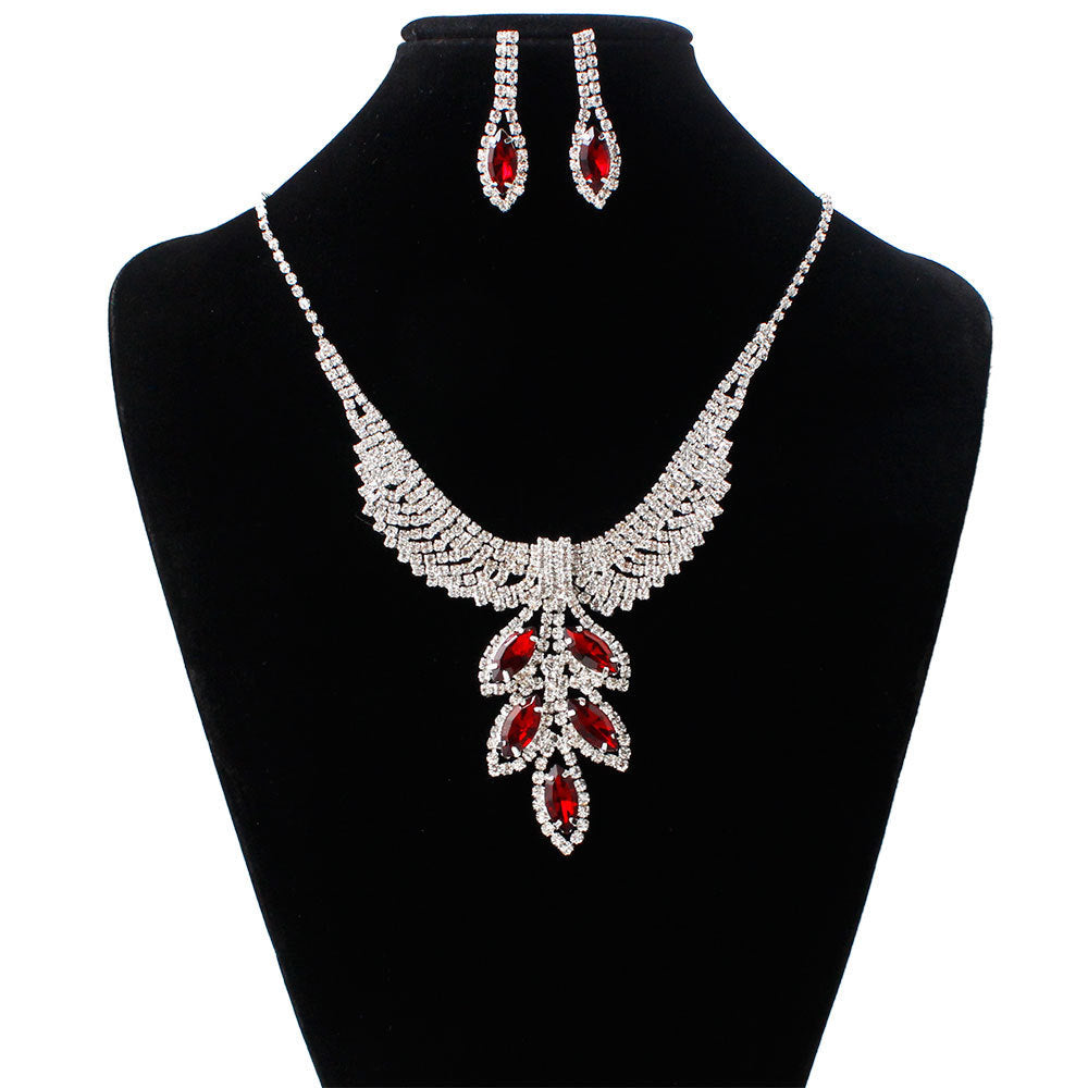 Sparkling Rhinestone Korean Wedding Jewelry Set