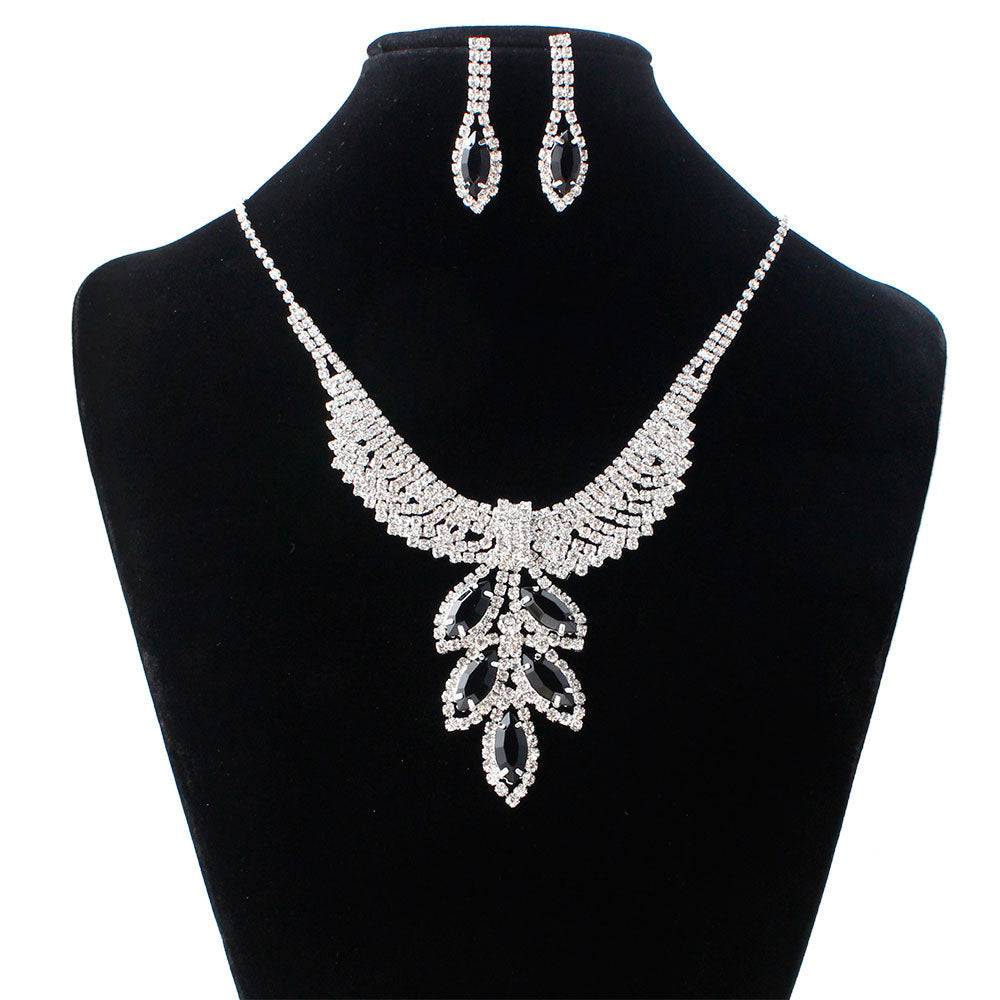 Sparkling Rhinestone Korean Wedding Jewelry Set