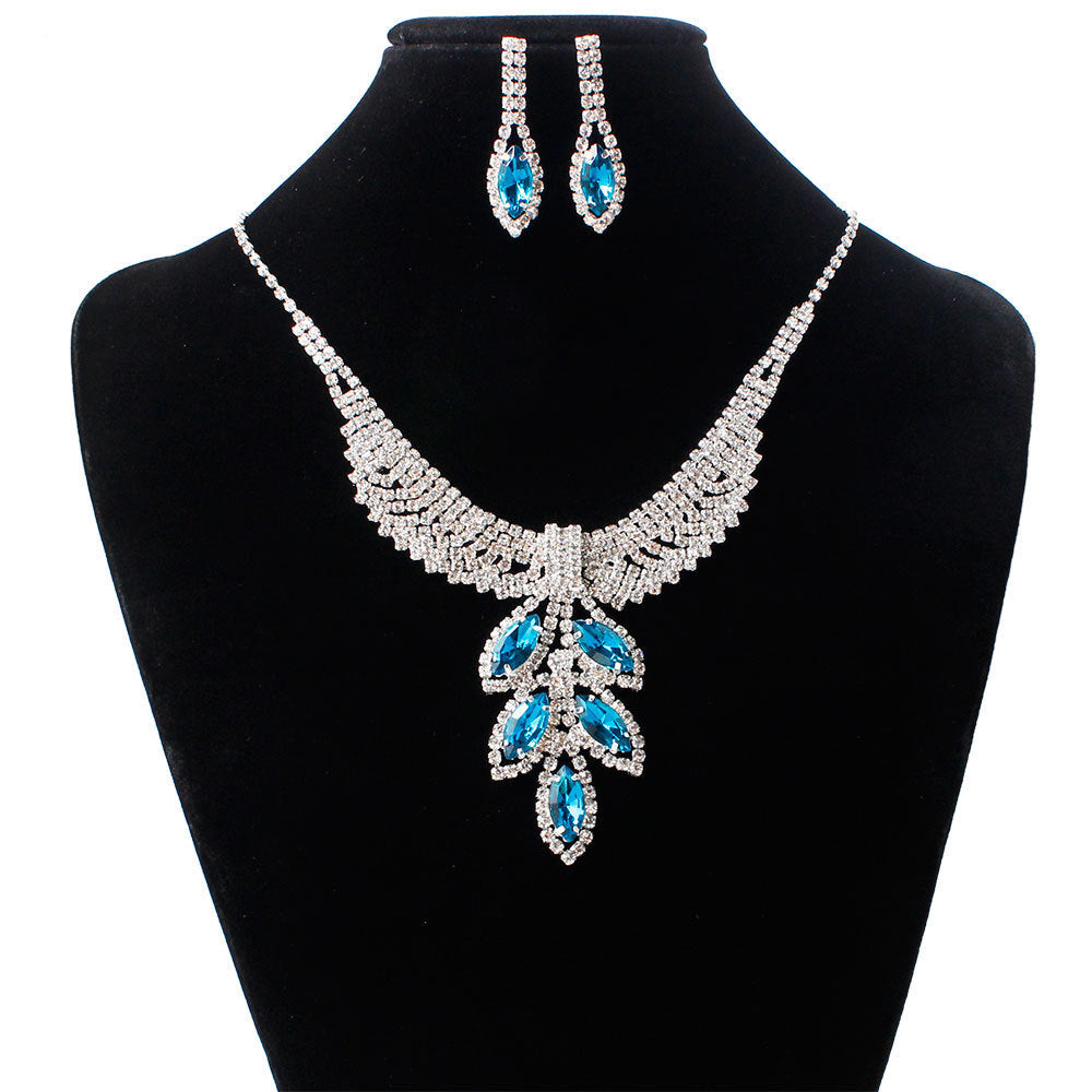 Sparkling Rhinestone Korean Wedding Jewelry Set