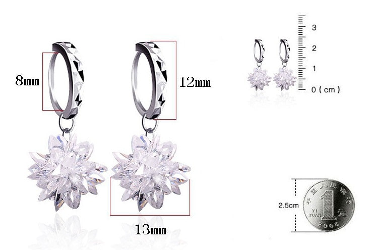 Korean Beauty Ice Sparkling Earrings