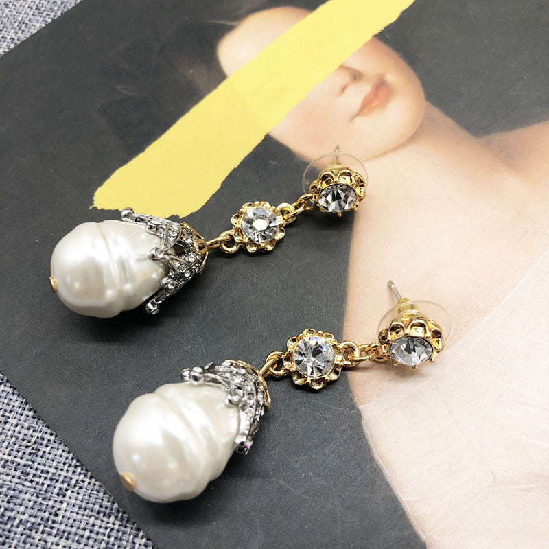 White Pearl Earrings