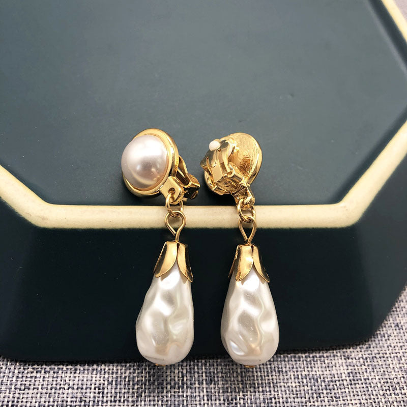 White Pearl Earrings